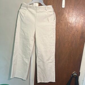 Zara Cream Wide-Leg Pants